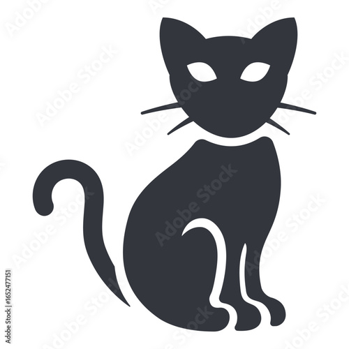 Vector Basic Icon - Black Cat