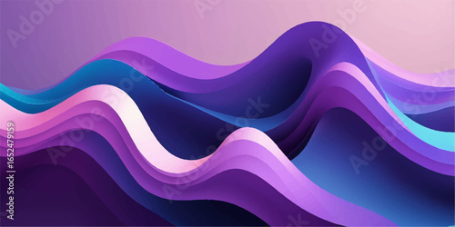Abstract background with colorful swirling waves, a violet and pink vector design