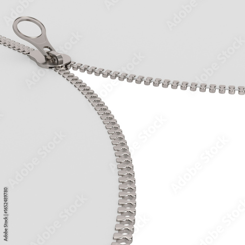 Zipper on white background....