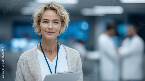 Female doctor leading emergency team in critical patient assessment coordination