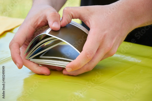 Automatically shuffle playing cards with hands