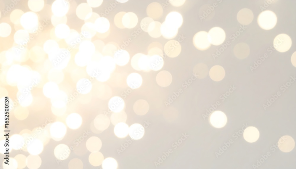 Fototapeta premium A soft, dreamy image displays a multitude of diffused light sources, creating a beautiful, luminous, and gentle bokeh effect against a neutral backdrop.
