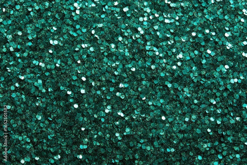 Obraz premium Shimmering Turquoise Glitter Texture Shiny Decorative Surface Full Glamourous