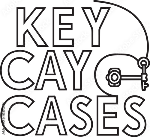 Cases outline vector illustration line art