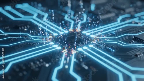 輝くデジタル回路基板