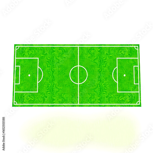 A vector illustration of a lush green soccer file