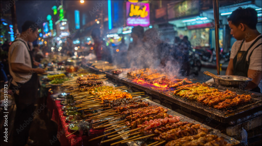 Obraz premium bangkok street food night market 