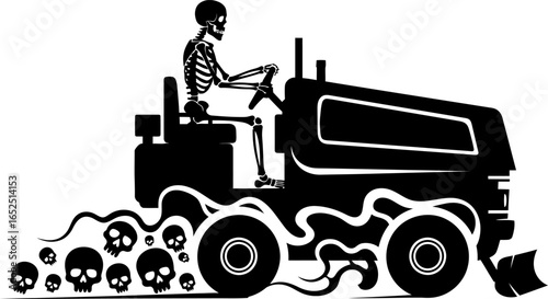 Haunted Zamboni Driver – a skeleton driving a ghostly Zamboni, leaving icy skull patterns behind.