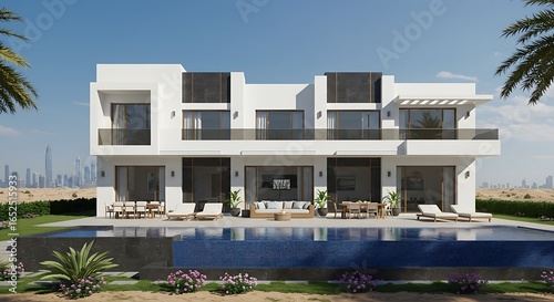 Luxury Modern art deco home with spacious outdoor living areas in Dubai Property Investment Opportunity