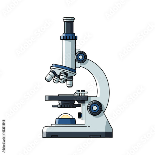 microscope isolated on white