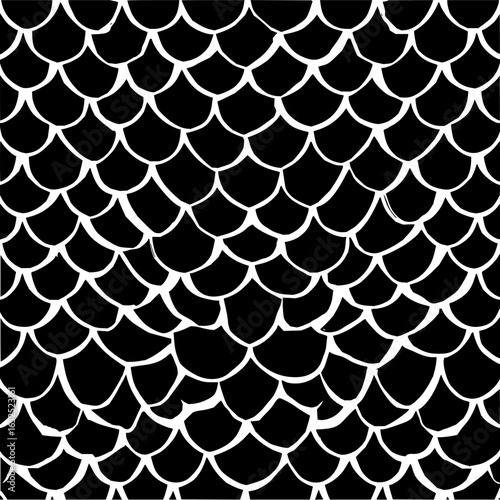 Black and white scales pattern background texture design fish scales dragon scales mermaid scales reptile scales 100