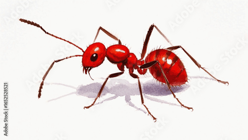 Formic Chain: red ant isolated watercolor vector illustration svg