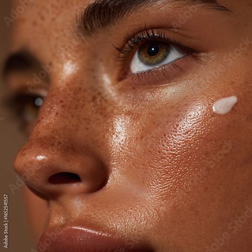 close up of woman face