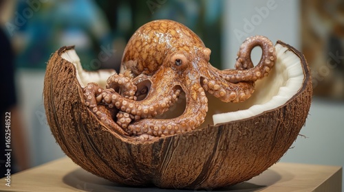coconut octopus Smart problem solver with extraordinary intelligence