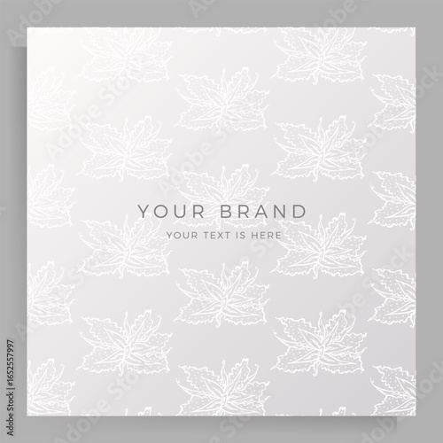 Cover design for menu, wedding invitation, booklet, portfolio, catalog. Elegant template with an original handmade floral pattern.
