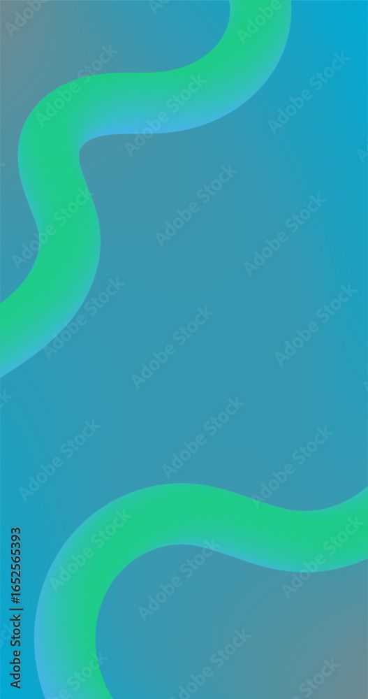 Fototapeta premium Background with Fluid Curve and Green Blue Gradient Copy Space