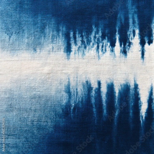 Blue and white dyed abstract fabric background; for textile, art, design project