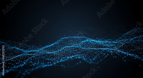 Abstract cyber network with a flowing wave effect.