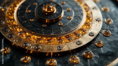 Wallpaper Mural Golden swirls and black textures come together in a stunning design that captivates the viewer. Each layer reveals complexity and artistry, showcasing meticulous craftsmanship. Torontodigital.ca