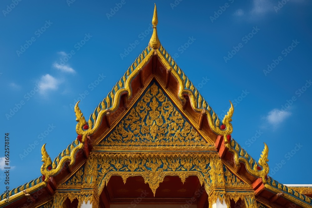 Fototapeta premium Traditional gable design on a historic religious site