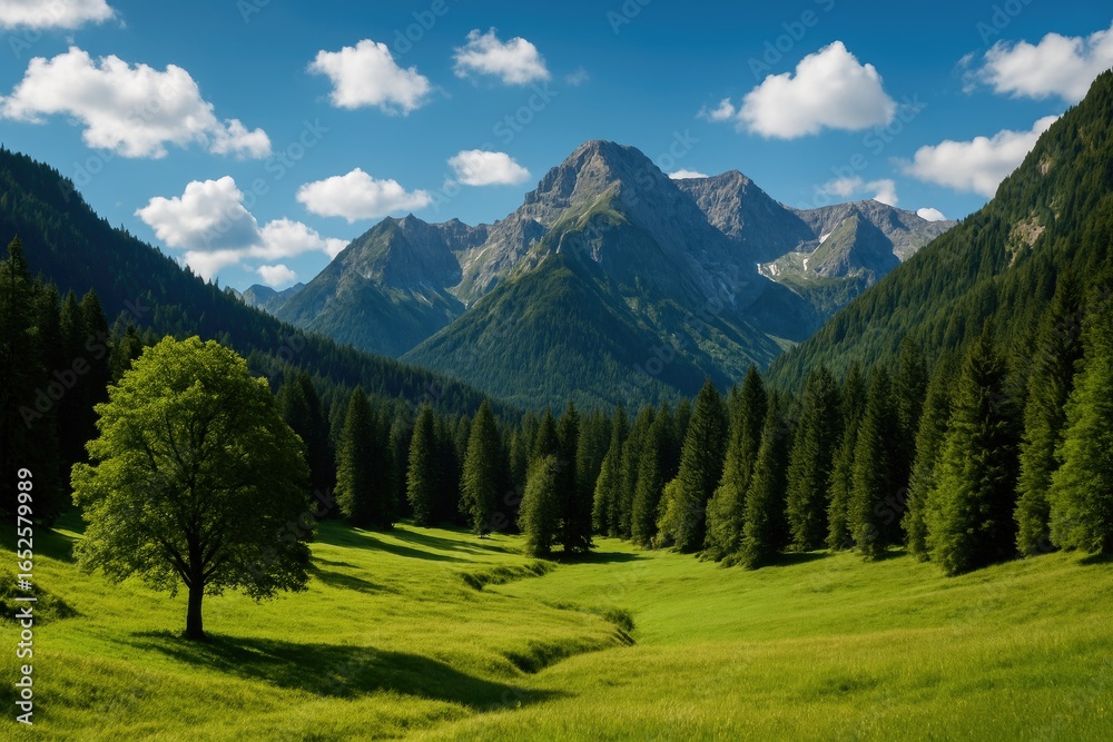 Fototapeta premium Exploring the Majesty of Natural Scenery and Peaks