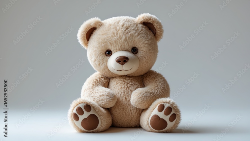 Obraz premium Soft stuffed animal against a white background