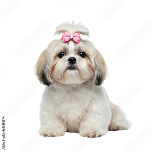Shih Tzu Puppy: Cute Pet, Dog Breed, Canine, Fluffy, Small Dog, Pet Portrait, Animal Photography, White Background