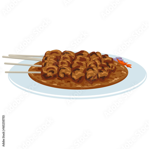 Sate Ayam Chicken Satay Illustration