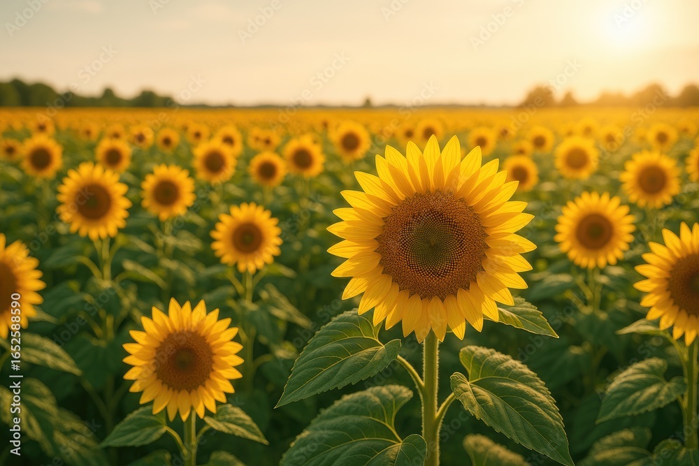 Fototapeta premium Sunflower Meadow During Summer's End