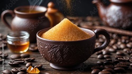 Stylish sugar storage vessel