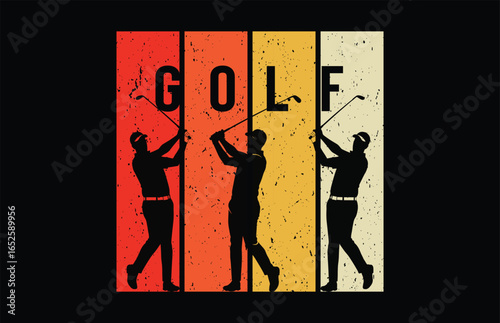 Golfing T-Shirt Design Clipart, Golf tshirt Vector template