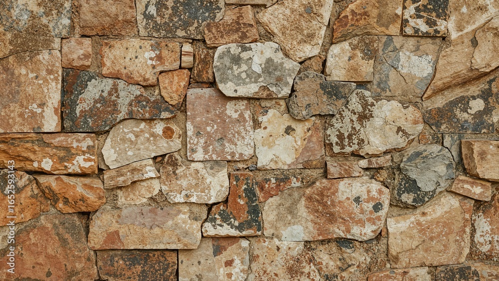 Fototapeta premium Wall cladding using stone tiles for aesthetic appeal