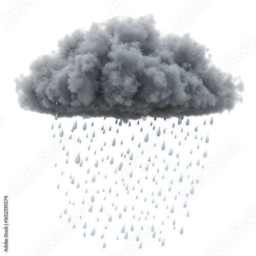 Dramatic Rain Cloud:  Perfect for Weather, Nature, and Meteorology Designs