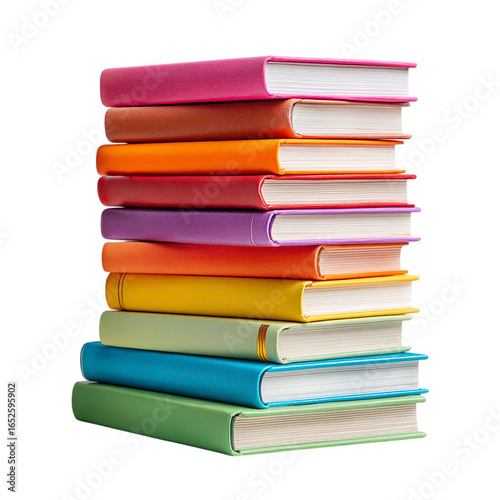 Wallpaper Mural Stack of colorful books on transparent background Torontodigital.ca