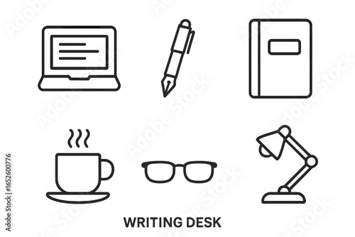 Wrestling ring icons outline set of wrestling ring components including ring ropes, turnbuckle pads, ring mat, steel steps, and ring in vector illustration on transparent background