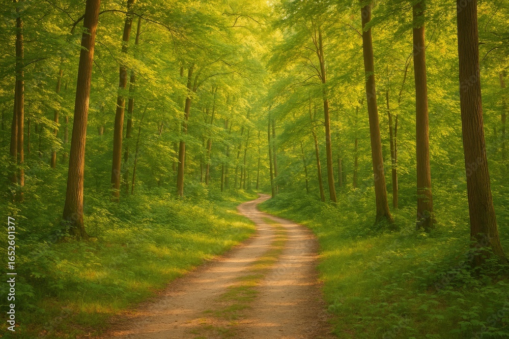 Fototapeta premium Cozy and Bright Nature Scene