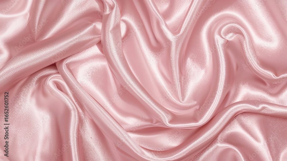 Obraz premium Luxurious and refined pink silk or satin texture for wedding backgrounds. Sophisticated Valentine's Day design