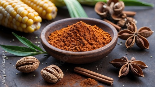 Variety of spices for culinary use