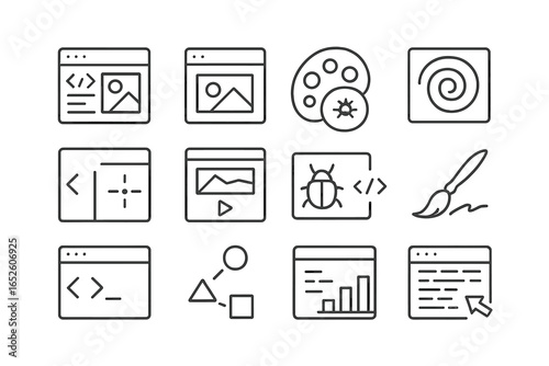 Render tweak icon preview ide visualization icons vector debugger artistic dock code