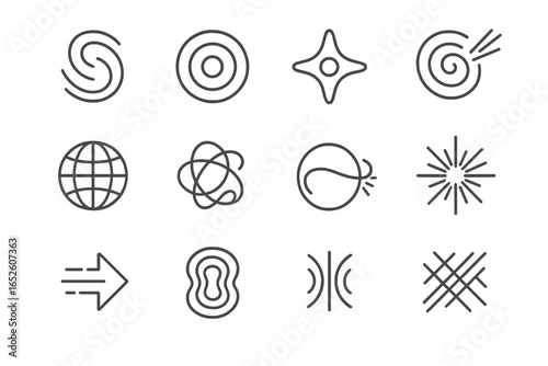 Tachyon multiverse etheric vector icon distortion icons dark energy field node cloud
