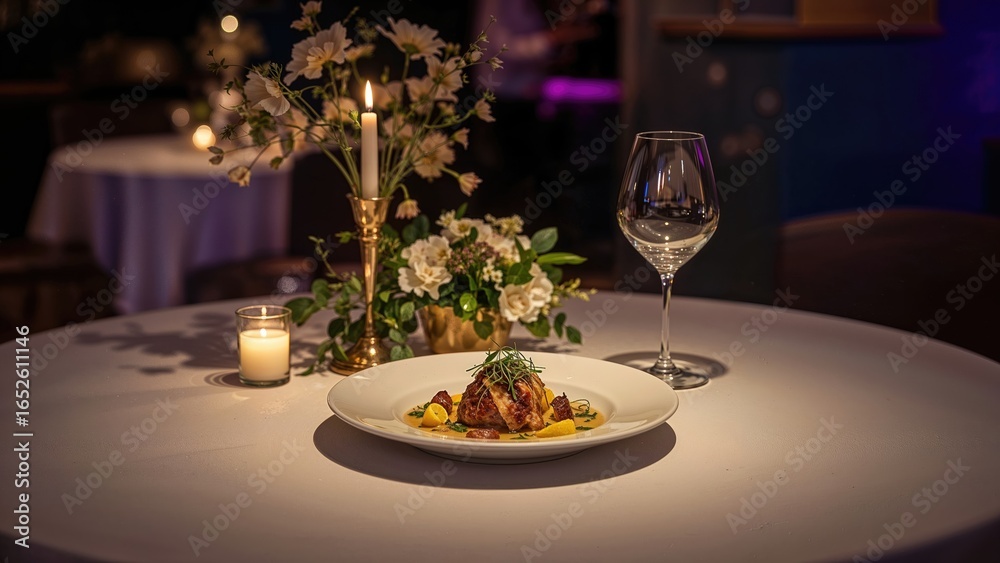 Fototapeta premium Nighttime Dining Experience for Couples