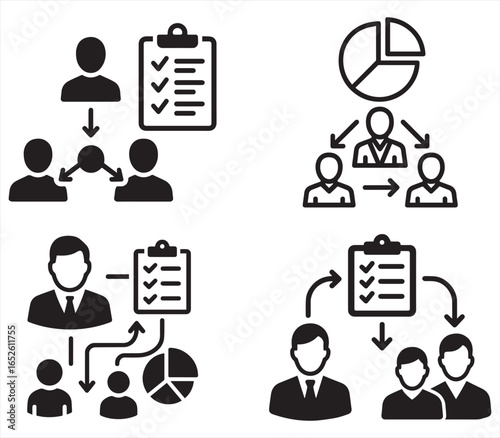 Employee Recruitment and Selection Icon Vector