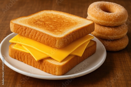 Unhealthy Cheese Sandwich with Excessive Calories