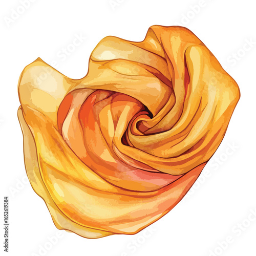 Swirling Fabric in Warm Hues Artistic Rendering of Flowing Textile