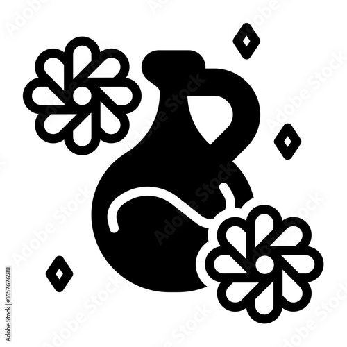aromatherapy icon, glyph icon style