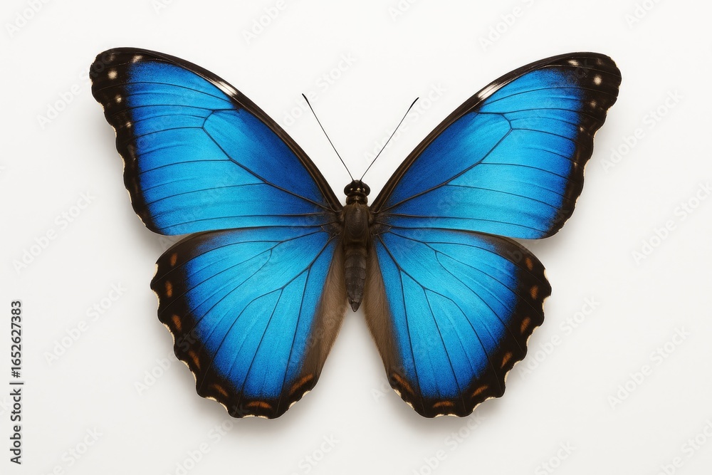 Obraz premium Colorful butterfly displayed on a white surface