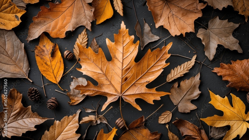 Obraz premium Exploring the characteristics of dried foliage