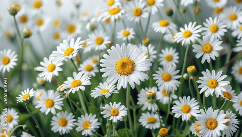 Fototapeta premium Daisy-themed backdrop
