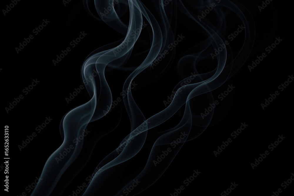 Obraz premium Dark background featuring flowing smoke patterns for artistic design