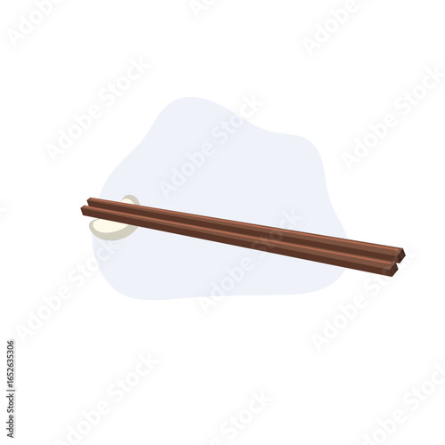 asian cuisine chopsticks. brown wood chopsticks with holder